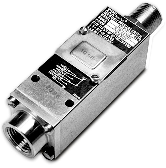 122P NEMA 4X, 7, 9 & 13 Pressure Switch/Internal Adjustment